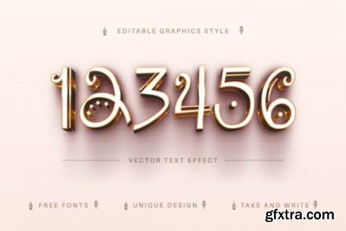  Golden History - Editable Text Effect