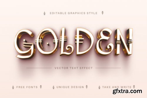  Golden History - Editable Text Effect