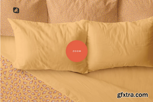 CreativeMarket - Top View King Size Bed Mockup 4882148