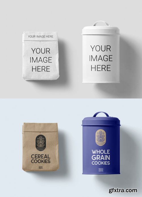  Cookie Tin with Eco Bag Mockup 483192789