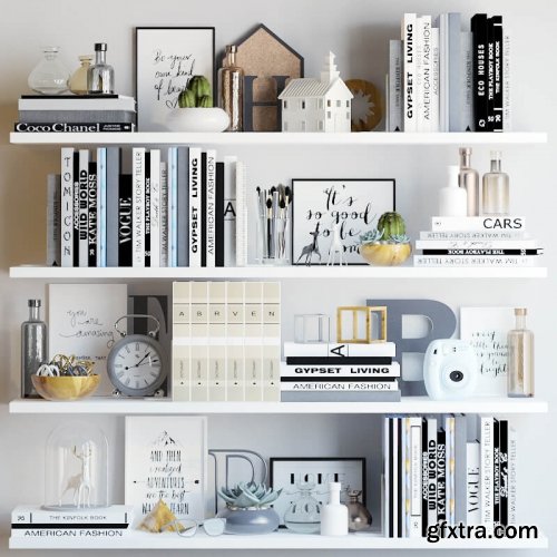 Black and white decor set