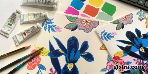  Paint to Print: Digitize a Gouache Floral Design for a Greeting Card