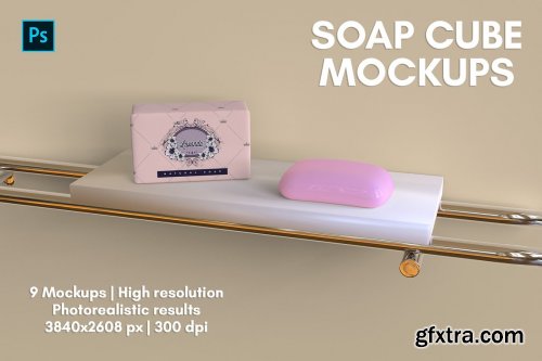 CreativeMarket - Soap Cube Mockups - 9 Views 4745012