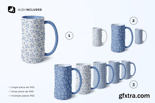 CreativeMarket - Ceramic Jug Set Mockup 4729283