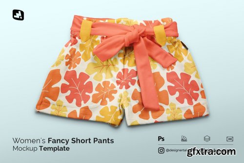 CreativeMarket - Women's Fancy Short Pants Mockup 5276257