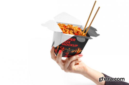  Matte Paper Noodles Box Mockup