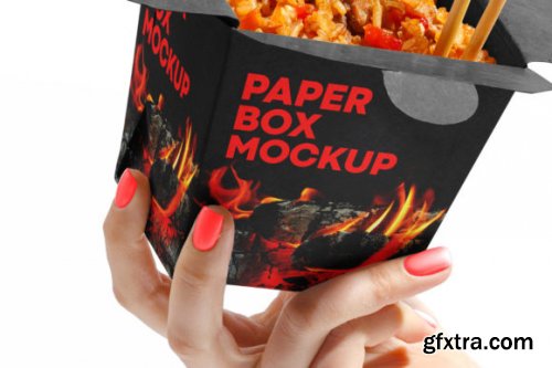  Matte Paper Noodles Box Mockup