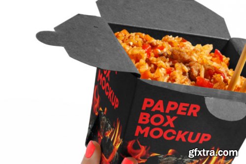  Matte Paper Noodles Box Mockup