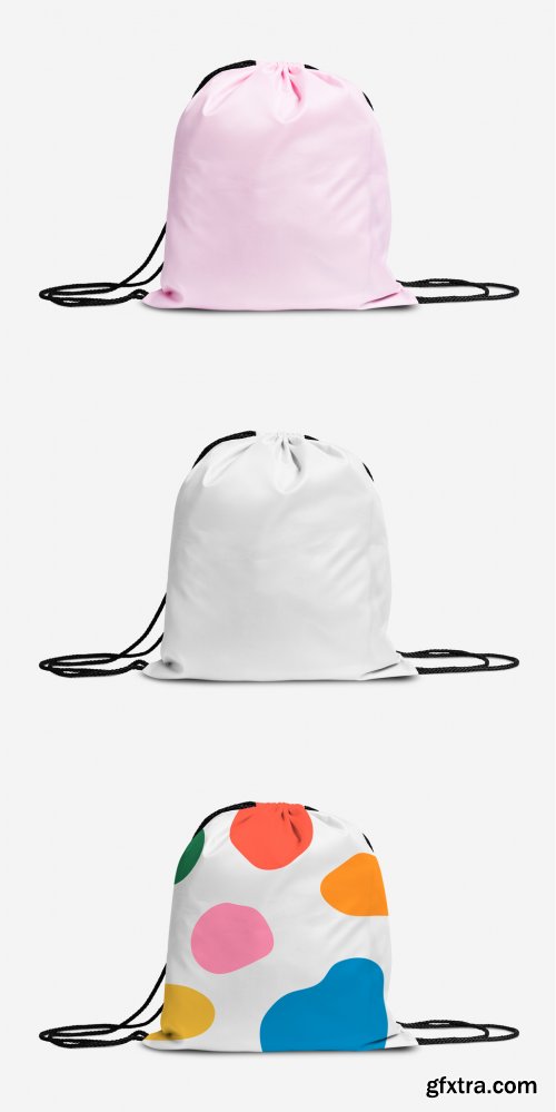  Editable Drawstring Bag Mockup 