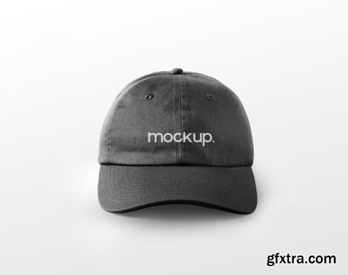 Black baseball cap mockup realistic