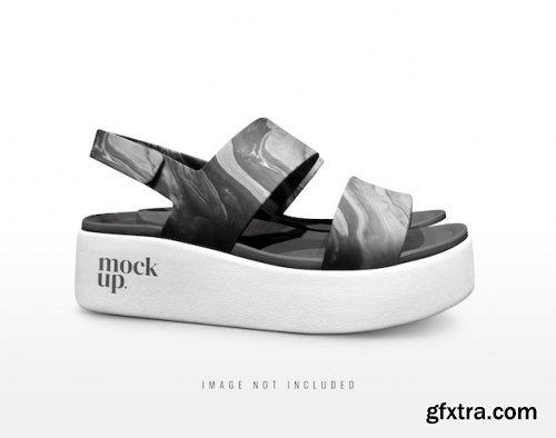 Shoes sandals mockup isolated mockup