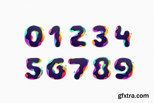 Hologram Shift colorful glitch font