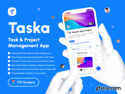 Taska - Task & Project Management App UI Kit