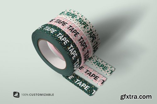 CreativeMarket - Themed Washi Tape Roll Mockup 4810216