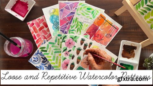  Loose and Repetitive Watercolor Patterns - A 10 Day Journey with Art Therapy