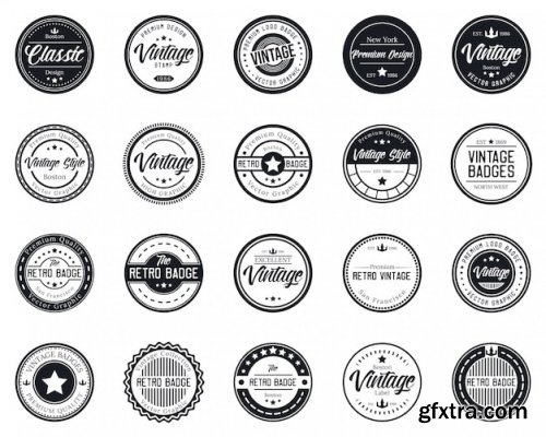  Mega pack vintage logo for t-shirt and store. Premium Vector