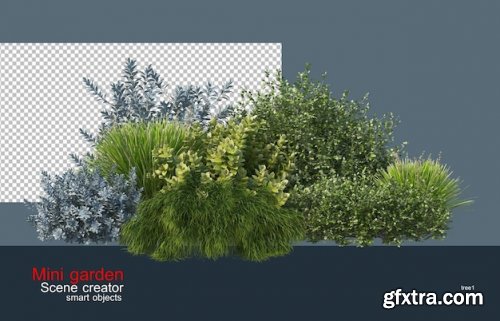 Small shrub garden Premium Psd 