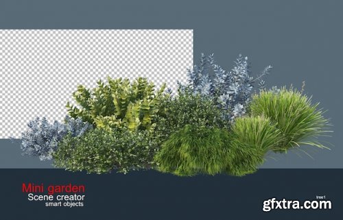 Small shrub garden 02 Premium Psd 