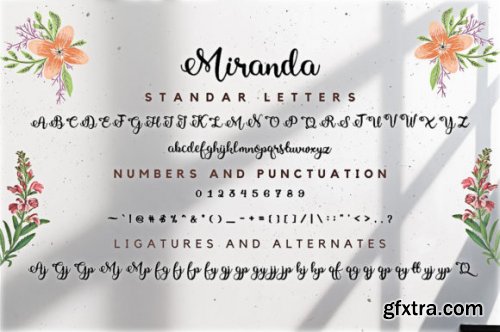 Miranda Font Modern Script