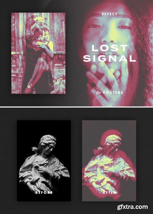 CreativeMarket - Lost Signal Effect for Posters 6974443