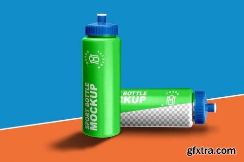 Sport bottles mockup