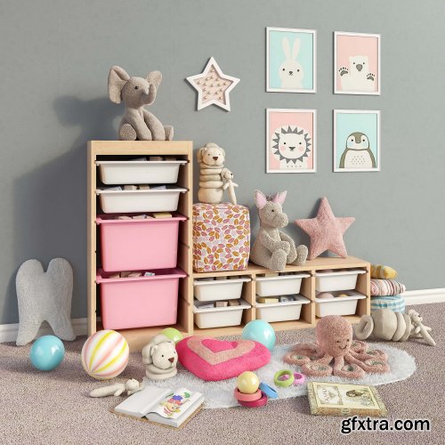 IKEA storage furniture, toys and decor for a children