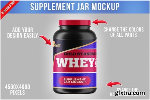 Supplement jar mockup