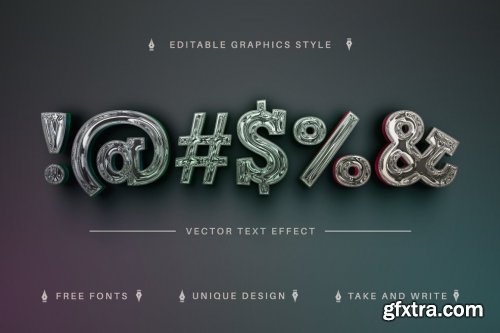 CreativeMarket - Dark Chrome - Editable Text Effect 7130441