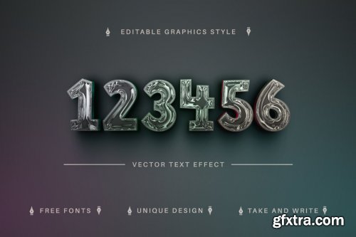 CreativeMarket - Dark Chrome - Editable Text Effect 7130441