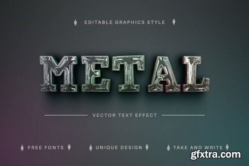 CreativeMarket - Dark Chrome - Editable Text Effect 7130441