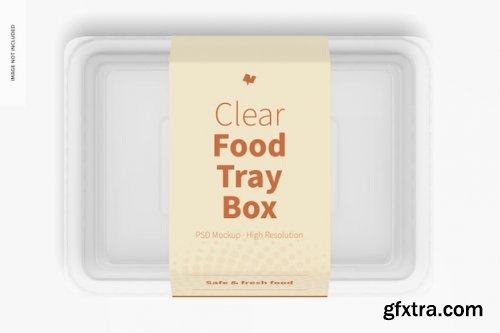 Clear food tray boxes mockups