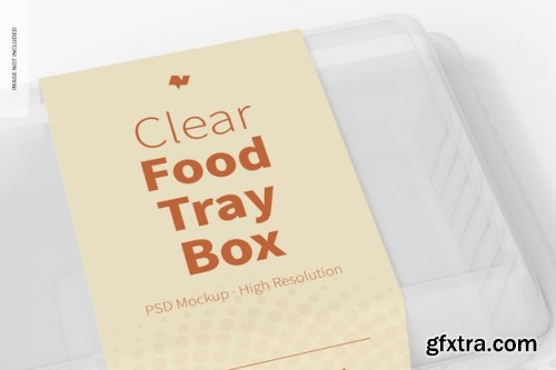 Clear food tray boxes mockups