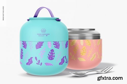 17 oz plastic food container mockup