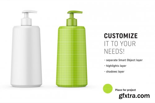 CreativeMarket - Matt cosmetic bottle mockup 4707289