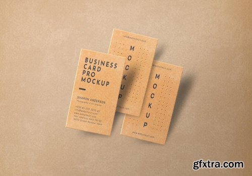 Vertical business card mockups