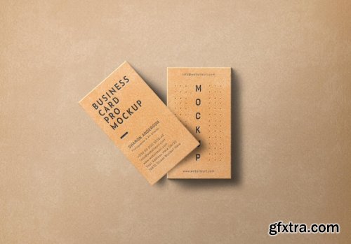 Vertical business card mockups