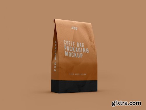 Coffee bag packet mockup