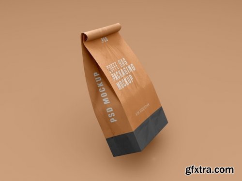 Coffee bag packet mockup