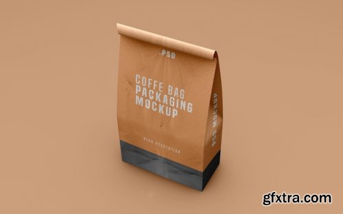 Coffee bag packet mockup