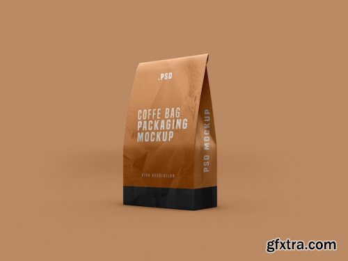 Coffee bag packet mockup