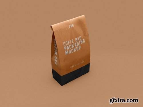 Coffee bag packet mockup