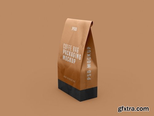 Coffee bag packet mockup