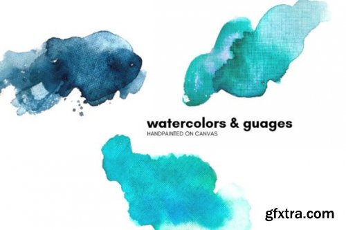 CreativeMarket - Watercolor on Canvas ProCreate Brush Set