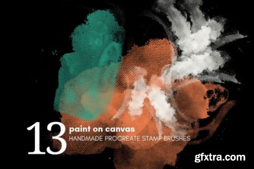 CreativeMarket - Paint on Canvas ProCreate Brushes