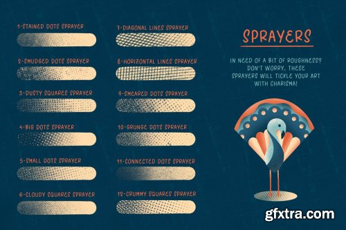 CreativeMarket - Dirty Halftones Brush Set 5089396