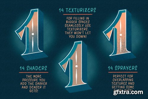 CreativeMarket - Dirty Halftones Brush Set 5089396