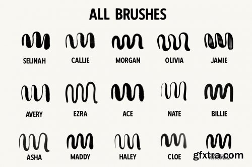 CreativeMarket - 15 lettering brushes | set NO.2 7078762