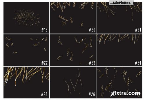 CreativeMarket - Golden Confetti Photo Overlays 3419663