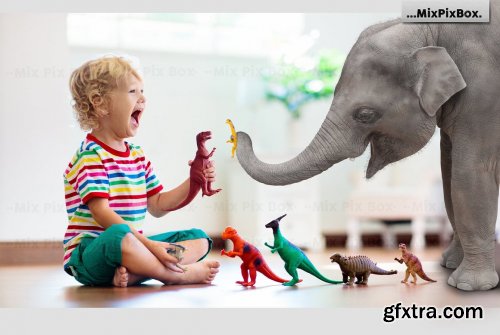 CreativeMarket - Baby Elephant Photo Overlays 5069631