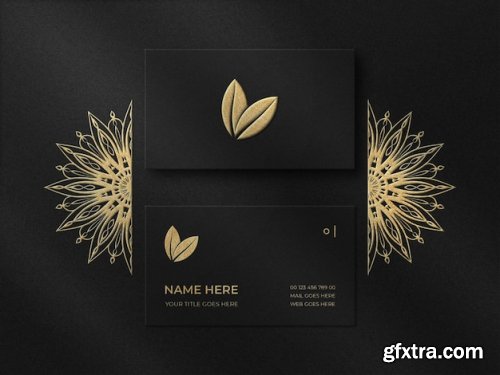 Elegant or luxury black business card mockup